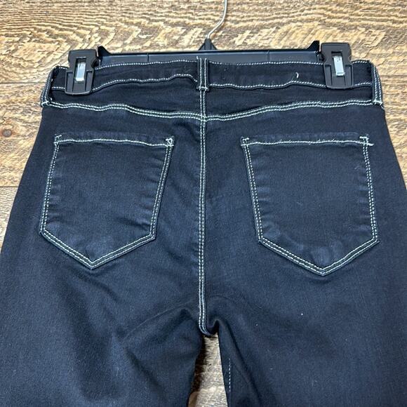 L'AGENCE Margot Skinny Jeans in Noir Black High Rise Stretch Denim Size 26 - Picture 7 of 10